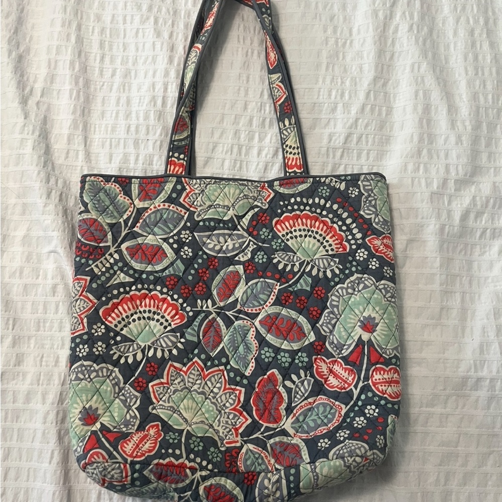 Vera Bradley Red and Green Floral Tote